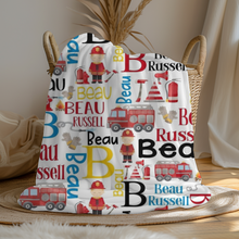 Load image into Gallery viewer, THEME BLANKET ~ Firefighter Firetruck