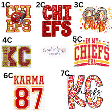 Load image into Gallery viewer, KC Chiefs-DTF Transfers Part 1