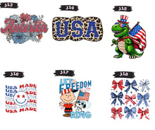 Load image into Gallery viewer, Fourth of July SPECIAL DTF TRANSFERS