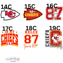 Load image into Gallery viewer, KC Chiefs-DTF Transfers Part 1