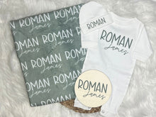 Load image into Gallery viewer, Personalized Name Blanket with set option
