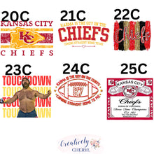 Load image into Gallery viewer, KC Chiefs-DTF Transfers Part 2