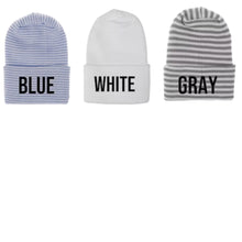 Load image into Gallery viewer, Personalized Newborn Hospital Hat Leather Patch