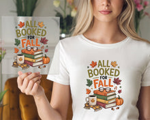 Load image into Gallery viewer, All Booked For Fall Bookworm Coffee & Pumpkin DTF TRANSFER