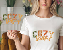 Load image into Gallery viewer, Cozy Season Fall Colors Distressed DTF TRANSFER