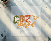 Load image into Gallery viewer, Cozy Season Fall Colors Distressed DTF TRANSFER