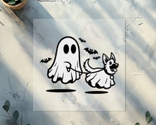 Load image into Gallery viewer, Ghost Walking Ghost Doggie DTF TRANSFER
