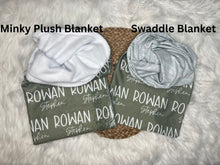 Load image into Gallery viewer, Personalized Name Blanket with set option