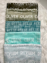 Load image into Gallery viewer, Personalized Name Blanket with set option