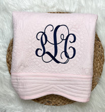 Load image into Gallery viewer, Heirloom Quilt Embroidered Script Monogram