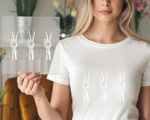 Load image into Gallery viewer, Skellie Hands Peace X 3 DTF TRANSFER