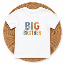 Load image into Gallery viewer, Big Brother Watercolor design on white kids t-shirt