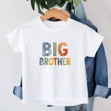 Load image into Gallery viewer, Big Brother Watercolor design on white kids t-shirt