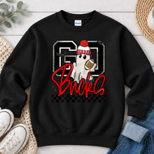 Load image into Gallery viewer, Bucks Hunting design on Black crewneck sweatshirt