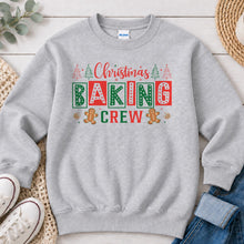 Load image into Gallery viewer, Christmas Baking Crew Christmas design on Ash Grey crewneck sweatshirt