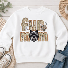 Load image into Gallery viewer, Fur Mom Cairn Terrier dog lover design on White crewneck sweatshirt