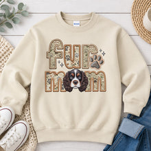 Load image into Gallery viewer, Fur Mom Cocker Spaniel Brown and White dog lover design on Sand crewneck sweatshirt