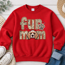 Load image into Gallery viewer, Fur Mom Cocker Spaniel dog lover design on Red crewneck sweatshirt