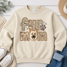 Load image into Gallery viewer, Fur Mom German Shepherd Cream dog lover design on Sand crewneck sweatshirt