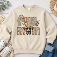 Load image into Gallery viewer, Fur Mom Great Dane Fawn dog lover design on Sand crewneck sweatshirt