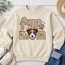 Load image into Gallery viewer, Fur Mom Parson Russell Terrier dog lover design on Sand crewneck sweatshirt