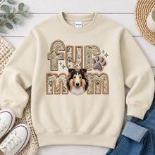 Load image into Gallery viewer, Fur Mom Rough Collie dog lover design on Sand crewneck sweatshirt