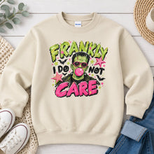 Load image into Gallery viewer, Frankly I Do Not Care Halloween design on Sand crewneck sweatshirt
