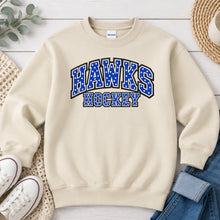 Load image into Gallery viewer, Hawks Hockey Sports design on Sand crewneck sweatshirt