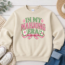 Load image into Gallery viewer, In My Mahjong Era Mahjong design on Sand crewneck sweatshirt