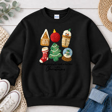 Load image into Gallery viewer, It's Beginning To Look A Lot Like Christmas Christmas design on Black crewneck sweatshirt