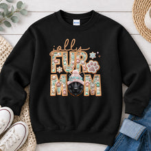 Load image into Gallery viewer, Jolly German Shepherd Black Christmas design on Black crewneck sweatshirt