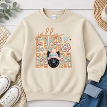 Load image into Gallery viewer, Jolly German Shepherd Black Christmas design on Sand crewneck sweatshirt