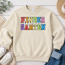 Load image into Gallery viewer, Kindergarten Teacher Rainbow Teacher design on Sand crewneck sweatshirt