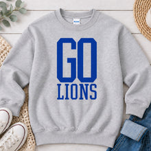 Load image into Gallery viewer, Go Lions Stacked Ash Grey