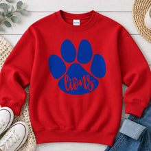 Load image into Gallery viewer, Paw Print Lions Script Red