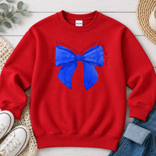 Load image into Gallery viewer, Go Lions Blue Bow Red