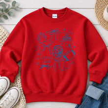 Load image into Gallery viewer, Lets Go Lions Football Doodle Red