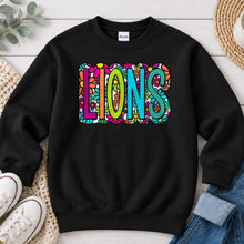 Load image into Gallery viewer, Floral Lions Black