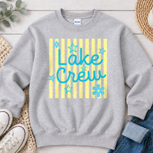 Load image into Gallery viewer, Lake Crew Summer design on Ash Grey crewneck sweatshirt