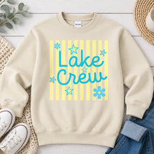 Load image into Gallery viewer, Lake Crew Summer design on Sand crewneck sweatshirt