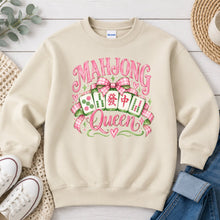 Load image into Gallery viewer, Mahjong Queen Mahjong design on Sand crewneck sweatshirt