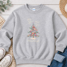 Load image into Gallery viewer, May Your Days Be Merry And Bright Christmas design on Ash Grey crewneck sweatshirt