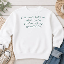Load image into Gallery viewer, Not My Grandkids Mom & Family design on White crewneck sweatshirt