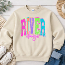 Load image into Gallery viewer, River Days Summer design on Sand crewneck sweatshirt