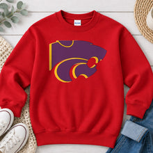 Load image into Gallery viewer, Wildcat Logo Gold Outline Red