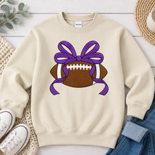 Load image into Gallery viewer, Football Purple Bow Sand