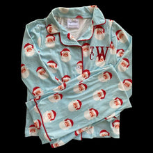Load image into Gallery viewer, CHRISTMAS SANTA BUTTON DOWN PJS