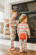 Load image into Gallery viewer, CHRISTMAS PLAID RUFFLE BUTTFLAP PJS