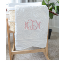 Load image into Gallery viewer, Heirloom Quilt Embroidered Script Monogram