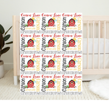 Load image into Gallery viewer, Personalized Baby Boy Blanket BARN FARM ANIMALS Carson